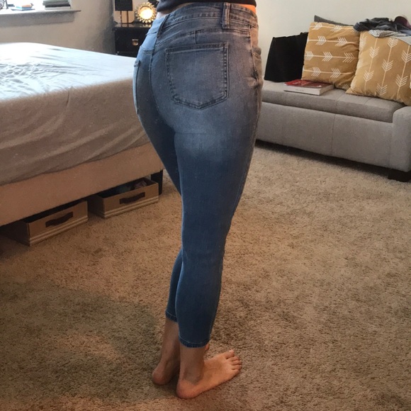 Ashley Mason Skinny Fit Blue Jeans - Picture 2 of 3